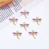 Lindo Caricatura Libélula Pequeña Gota de Aceite Aleación Colgante DIY Pendientes Hechos a Mano Colgante de Collar Lindos Accesorios de Joyería