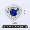 Ventas Directas de Fábrica Transfronterizas Colgante Individual DIY con Incrustaciones de Diamante, Corazón de Limón con Goteo de Aceite en Forma de Joyería Collar Pulsera Aleación, Disponible para Mayorista