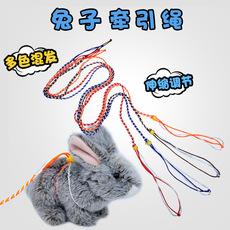 Corda de tração dupla para coelho, coleira para rato de estimação, porquinho da índia, corda para andar de coelho