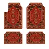 TEMU Estilo Bohemio Retro Nórdico Alfombrilla para Coche Interior de Coche Resistente a la Suciedad Alfombrilla Antipolvo Trasera Fácil de Cuidar Juego de Cuatro Piezas