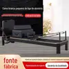 Cama Pilates Core, Cama Core para Casa, Cama Deslizante de Plástico para Mulheres em Estúdio de Yoga, Cama Branca Pequena de Liga de Alumínio, Portátil
