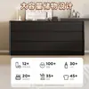 Tocador Negro, Escritorio y Armario Modernos y Sencillos para Dormitorio, Luz Integrada Estilo Retro Lujo Pequeño Apartamento Tocador Italiano