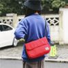 Bolsa de Ombro Masculina Tendência Lona Estilo Japonês Simples Retrô Alça Larga Transversal Bolsa de Ombro Feminina Artística Estudante Pequena