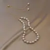 Nuevo Collar de Perlas Estilo Socialité Coreano Collar de Moda Deslizante para Mujeres con Diseño de Nicho Venta al por Mayor Transfronteriza
