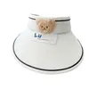 Sombrero de Sol de Verano con Protección UV para Niños y Niñas, Sombrero de Sol con Visera de Oso de Dibujos Animados, Protección UV