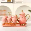 Juego de Tetera y Tazas de Cerámica de Alto Valor de Color Frío para Sala de Estar del Hogar, Simple, Creativo, Juego de Té