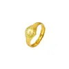 520 Anillo de Reloj Pequeño Dorado Anillo Reloj de Confesión de Pareja Anillo de Apertura Libro Rojo Regalo del Día de San Valentín