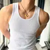 Colete Esportivo Fitness Estilo Americano para Homens, Camiseta Sem Mangas de Verão para Realçar Músculos e Afinar a Cintura, Regata para Homens