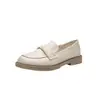 Zapatos de cuero JK pequeños, modernos y versátiles, zapatos de mujer de suela blanda, mocasines de cuero suave, nuevos zapatos de mujer transpirables y cómodos para otoño 2026