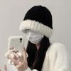 Gorro de Felpa Tejido Hecho a Mano para Celebraciones de Internet, Estilo Versátil, Grueso, Cálido, Protege Orejas y Cara, Gorro Pequeño de Lana, Estilo Coreano, Moderno para Niños
