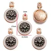 Accesorios para Joyería de Aleación DIY Reloj Despertador Esmaltado Colgante de Reloj Pulsera Llavero Decoración Adorno Colgante W459