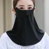Mascarilla de Protección Solar, Protección de Cuello Largo para Verano, Anti-UV Integrado, Secado Rápido, Transpirable, Máscara Fina de Sombrilla para Viajes al Aire Libre