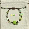 Pulsera de Cuentas Coloridas Diseño Nicho Paraíso de Manzana Verde Linda y Dulce Pequeña Fresca 2025 Nueva Joyería de Mano