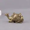 Estatueta de Camelo em Latão Estilo Antigo, Decoração de Camelo do Deserto para Casa e Escritório, Ornamento de Paisagem em Miniatura, Lembrança de Viagem