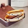 Pulseira com Anel Dupla Estrela de Pedra Azul, mesmo estilo da loja de ouro, pulseira elegante estilo chinês com estrela dupla em trilha dupla, requintada e luxuosa, transmissão ao vivo