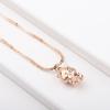 Collar Benmingnian Colgante Tigre Pequeño Acero de Titanio 18K Cadena para Clavícula de Mujer Cadena Hueso de Serpiente Recubierta Eléctricamente Sin Decoloración