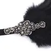 Diadema Retro Transfronteriza Europea y Americana Evento Ceremonia Peinado de Graduación Pluma Negra Estilo Étnico Accesorios para el Cabello Peineta para Foto de Novia