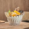 Vaso de Pie Corto Mesopotámico Tazón para Helado Copa para Helado Alto Valor de Color Hogar Copa Dulce Taza para Té con Leche