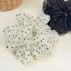 2026 Nuevo Coletero Estilo Coreano, Versión Coreana Ins Puntos Pequeños Scrunchie Esponjoso, Elegante Accesorio para el Cabello de Malla Transparente para Mujeres
