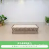 Conjunto moderno de lujo ligero para ocio, marco de aleación de aluminio, silla individual en forma de abanico, mesa de centro de tres plazas, sofá tejido con cuerda para patio exterior
