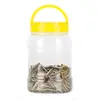 Pote para animais 3kg garrafa de mel pote de plástico grau alimentício espessado boca larga garrafa transparente balde de armazenamento para grãos grossos armazenamento de cozinha