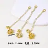 Chapado en cobre con oro de 18 quilates, con un colgante de borla de calabaza de circonio, diseños de mariposa, luna y estrella, adecuado para pulseras de cristal DIY, joyería de media cadena y componentes de accesorios