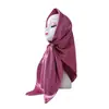 Lenço de Seda Colorido Puro 90cm Lenço Quadrado Grande de Cor Única Lenço Feminino Lenço de Bolsa Lenço de Cabeça Cetim Moda Lenço de Seda Brilhante Fabricante Atacado