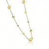 Conjunto Flor de Quatro Folhas Cruzado Vazado Colar Pulseira da Sorte Joias Simples Aço Inoxidável Joias Que Não Desbotam Atacado