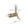 Bisagra Pequeña con Forma de Siete Caracteres para Cajas de Madera, Cerradura Pequeña Estilo Antiguo para Cajas de Madera, Accesorios para Cajas de Regalo, Bisagra de Empaque con Hebilla Cuadrada Pequeña, Material de Aleación de Zinc