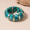 Pulsera de Acrílico con Gradiente Azul Transfronterizo Europeo y Americano, Pulsera Exagerada Retro de Nicho, Joyería de Diseño de Moda Personalizada