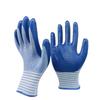 Guantes de Nailon de 13 Agujas con Patrón de Cebra Sumergidos en Nitrilo Antideslizantes Resistentes al Desgaste Transpirables Guantes para Reparación de Automóviles Guantes de Protección Laboral de Goma Colgantes