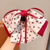 Escapar Princesa Dulce Niña Princesa Cabeza Lazo Rojo Internet Onda Roja Punto Horquilla Clip de Agarre para el Cabello para Niños