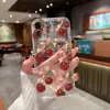 Sitio Independiente Más Vendido Funda con Lazo de Cereza Adecuada para Apple 17 Pro, Funda de Teléfono Anticaídas Minimalista Linda para iPhone 16