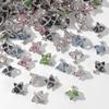 Accesorios para uñas Reina Madre Super Brillantes universo tamaño pequeño Corazón Torcido Diamante lujo ligero aleación tridimensional plata accesorios para uñas al por mayor