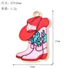 Pingente DIY de Liga Cruzada Bota de Cowboy Ocidental Retrô Ornamento Acessórios Pingente de Chaveiro