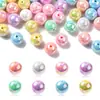 Cuentas Acrílicas Fresca Fantasía Color Sólido Redondas Color Primavera Celebridad de Internet Versátil Hecho a Mano Sueltas Producción Venta al por Mayor