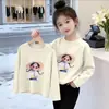 Camiseta de Manga Larga para Niña 2026 Primavera/Otoño Nuevo Estilo Moda Infantil Marca de Tendencia Versátil Capa Base Top Holgado para Niñas Pequeñas