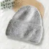 Gorro de Punto Grueso de Forro Polar para Otoño e Invierno con Logo Personalizado, Venta Caliente Transfronteriza, Alta Elasticidad, Cómodo, Moderno, Gorro de Lana