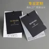 Etiquetas Penduradas Personalizadas para Roupas Femininas, Preto e Branco, Design Simples, Fábrica de Origem em Guangzhou, Design Gratuito, Papel Cartão Preto