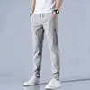 Pantalones Negros Finos Transpirables Etiqueta Negra Verano Casual Sueltos Deportivos para Exteriores Pantalones Rectos Ajustados de Alta Calidad