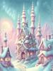Amazon Comercio Exterior Transfronterizo Nuevo Pintura de Diamantes Cabaña de Nieve diy Diamante Pegatina Hecha a Mano
