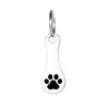 Accesorios de Llavero de Supermercado de Cachorro y Gatito de Dibujos Animados Transfronterizos Europeos y Americanos, Etiquetas de Ficha de Supermercado, Colgantes de Acero Inoxidable