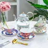 Conjunto de Bule de Chá com Flores Estilo Europeu Bule Resistente ao Calor Vidro Fervente Bule de Chá de Frutas Conjunto de Chá com Flores Estilo Inglês Conjunto de Chá da Tarde