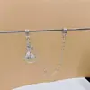 Retenção de Cor Elevada 14K Retenção de Cor Acessórios de Cristal Pingente Rainha Mãe Saturno Corrente de Segurança Cruz DIY Pulseira Colar