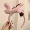 Diadema de Personaje de Dibujo Animado Japonés y Coreano, Alien de Tres Ojos, Tiburón, Cabeza de Dinosaurio, Pinza para el Cabello para Lavarse la Cara, Estilo de Diadema Original y Lindo