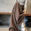 Foto Real de Pantalones de Rayas de Pierna Ancha para Mujer, Diseño de Primavera y Otoño, Corte Holgado, Adelgazante, Cintura Alta, Corte Recto, Caída Suelta, Casual, Pantalones de Longitud Completa