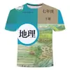 2024 nova camiseta masculina de impressão digital 3D transfronteiriça manga curta fabricantes de origem atacado