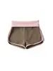 Pantalones Cortos Deportivos Estilo Americano para Mujer, Pantalones Finos de Verano con Bloques de Color para Fitness Yoga, Cintura Alta Adelgazantes Hot Pants para Figuras Pequeñas