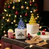 Vidraria Zibo transfronteiriça, planta em vaso de árvore de Natal sólida com acabamento escovado, artesanato em vidro, ornamento criativo de mesa, atacado