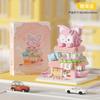 Figurina de Bloque de Construcción de Panda Lindo Transfronteriza Caja Sorpresa Hua Hua Columpiándose en el Columpio Ensamblaje Educativo Juguetes para Niños Mayoreo
